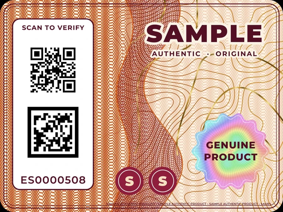 Aero · Saffron Amber label for packaged food