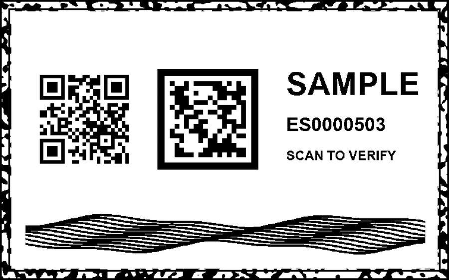 Mono rectangle tag label for pharmaceuticals